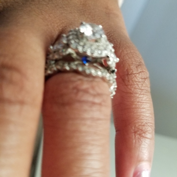 Newshe Engagement Wedding Ring Set S8 - Picture 9 of 9